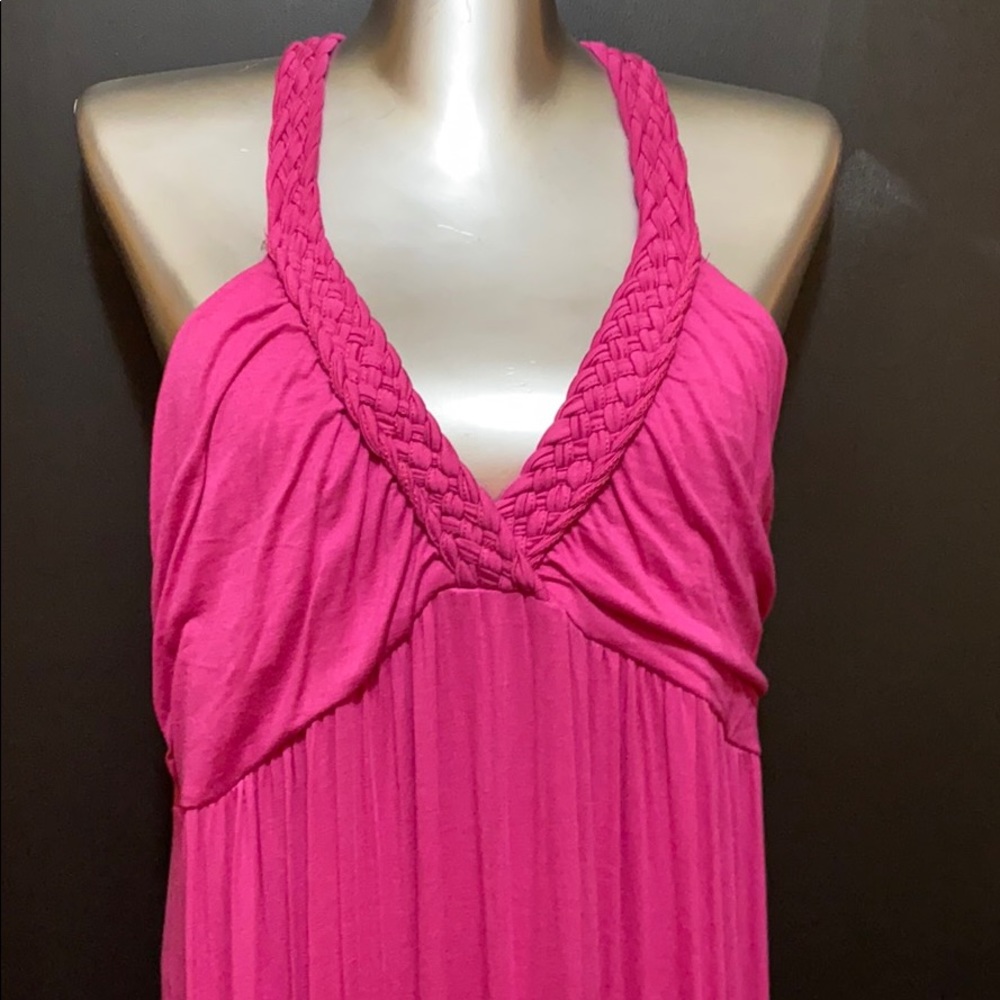 Hot pink maxi dress L